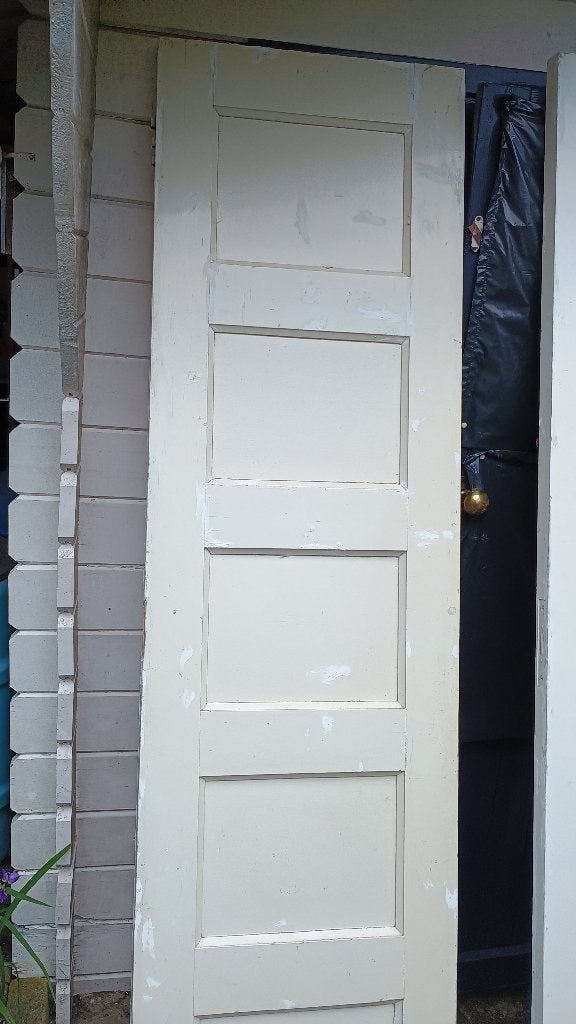 Oude smalle paneeldeuren, Doe-het-zelf en Verbouw, Deuren en Horren, Gebruikt, Binnendeur, 200 tot 215 cm, Minder dan 80 cm, Hout