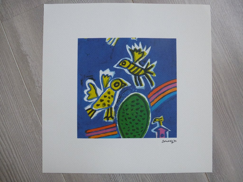 Corneille "The Tie" - Lithografie - 1991, Verzenden, Lithografie, Dieren en Natuur, Gelimiteerde oplage