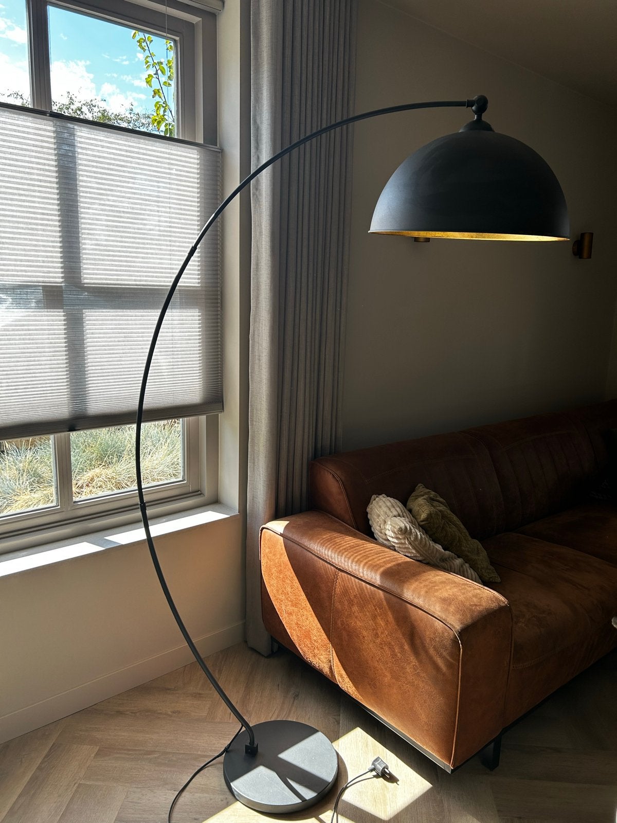 Booglamp met beschadigde kabel, Ophalen, Gebruikt, E27 (groot), Metaal
