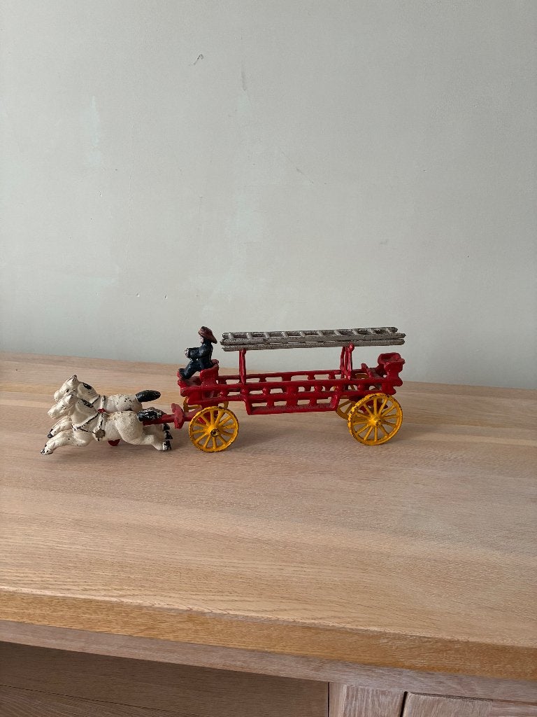 Antieke brandweer wagen, Antiek en Kunst, Antiek | Speelgoed, Ophalen