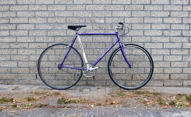 Single Speed Racefiets, Fietsen en Brommers, Fietsen | Heren | Herenfietsen, Ophalen, Gebruikt, Velgrem, Overige merken
