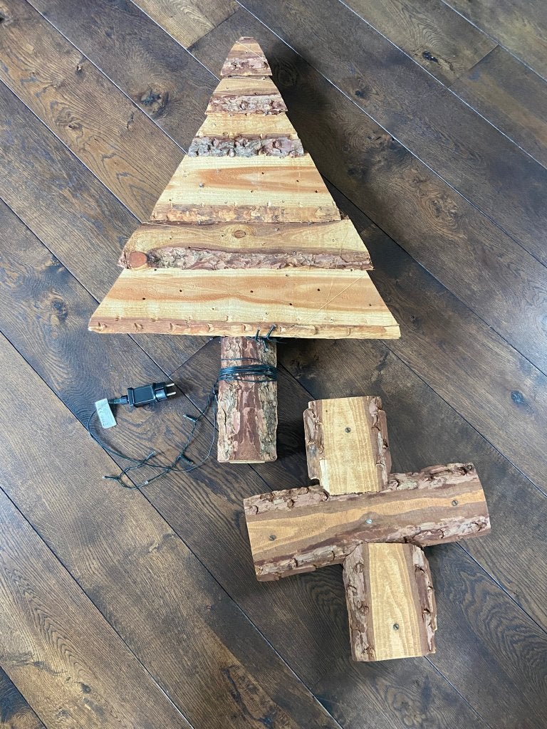 houten kerstboom, Ophalen, Gebruikt