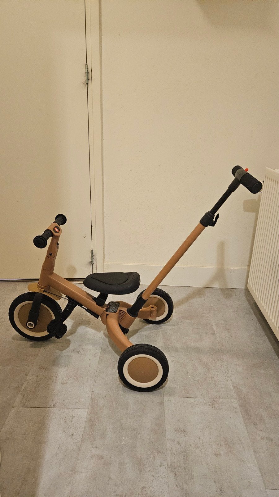 Topmark 5-in-1 kinderfiets Lio – Macchiato, Ophalen, Terugtraprem, Onbekend, Nieuw