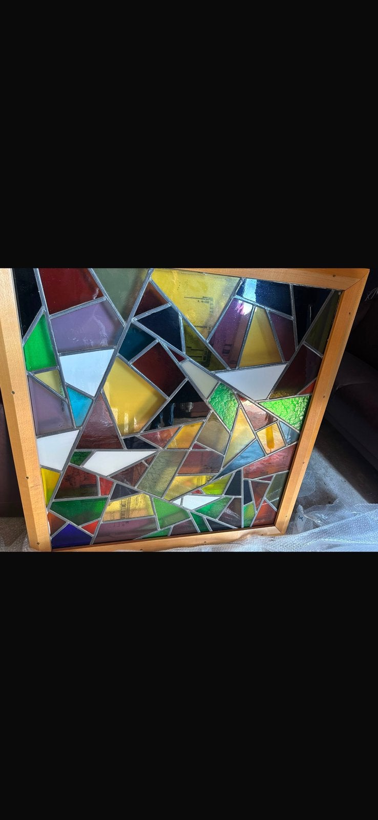 Glas in lood schilderij, Ophalen of Verzenden