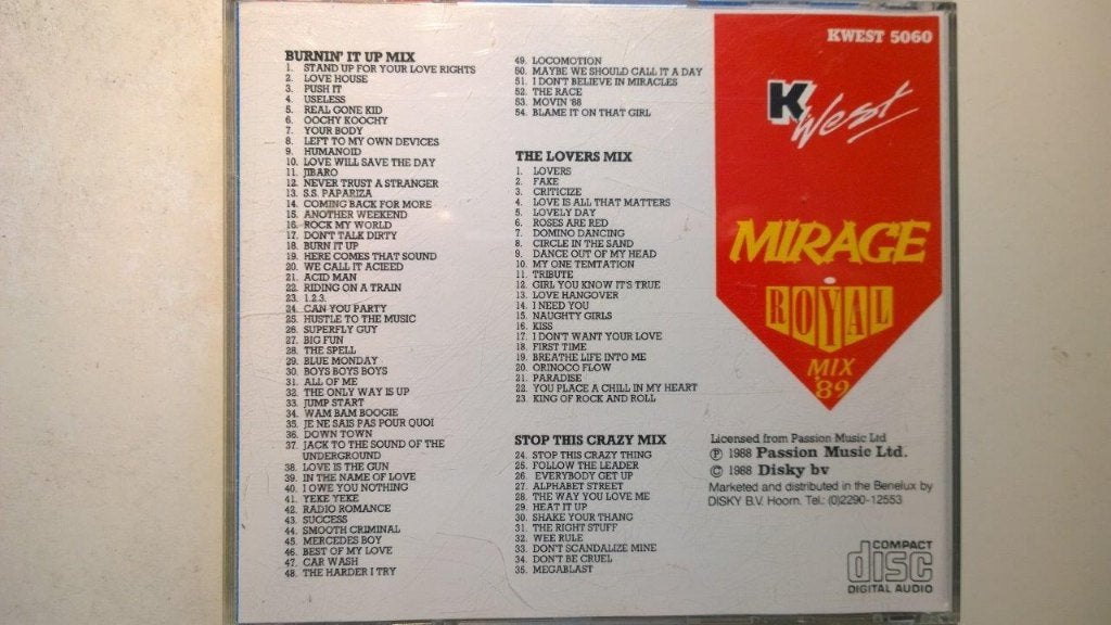 Mirage - Royal Mix '89, Ophalen of Verzenden, Zo goed als nieuw, Dance, Album