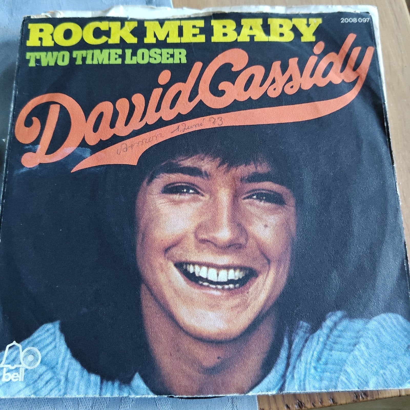 David Cassidy - Rock Me Baby / Two Time Loser (Single), Cd's en Dvd's, Ophalen of Verzenden, Gebruikt, 7 inch, EP