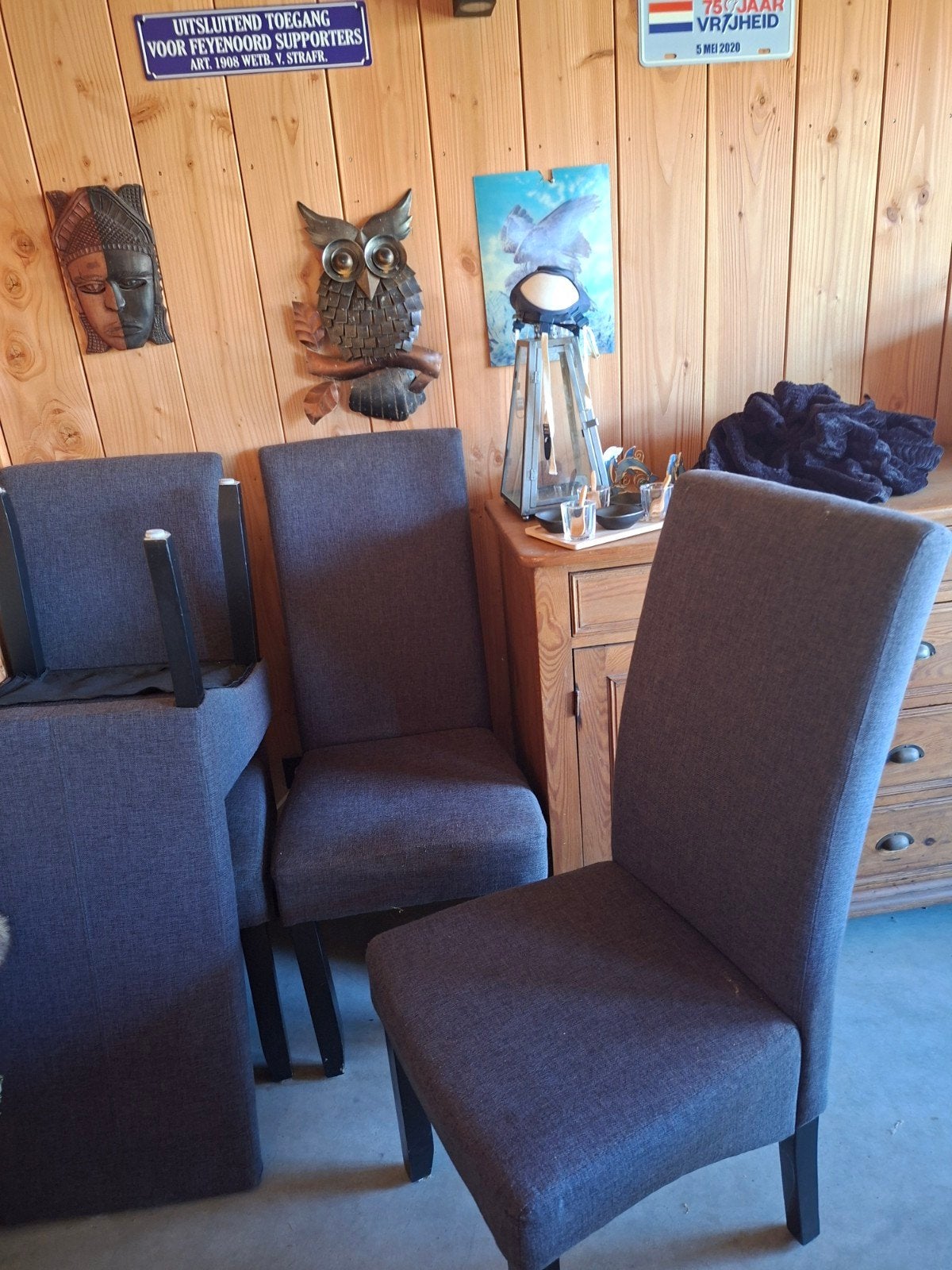 6 stoelen, Ophalen, Zo goed als nieuw, Vijf, Zes of meer stoelen, Stof