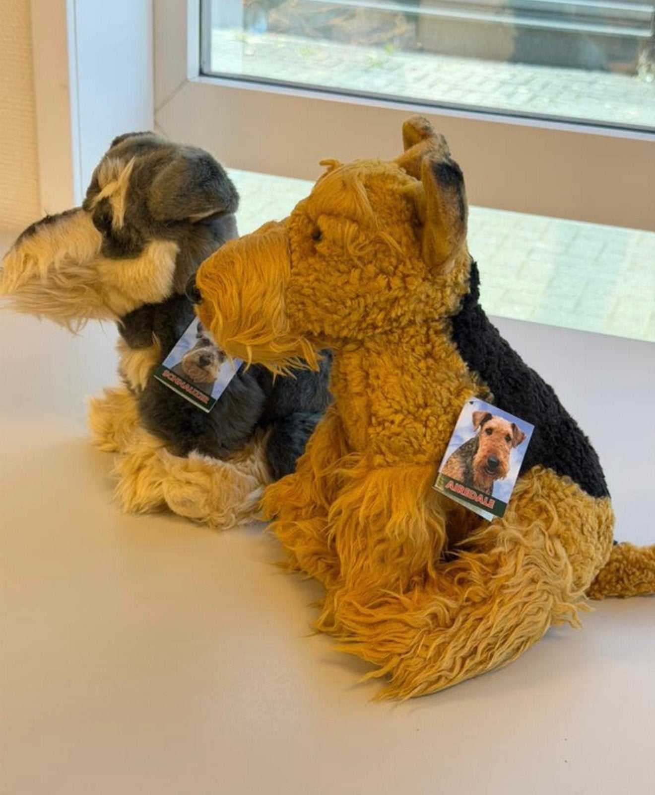 2x Faithful Knuffelhond Schnauzer Airedale knuffel honden, P, P, P, Nieuw