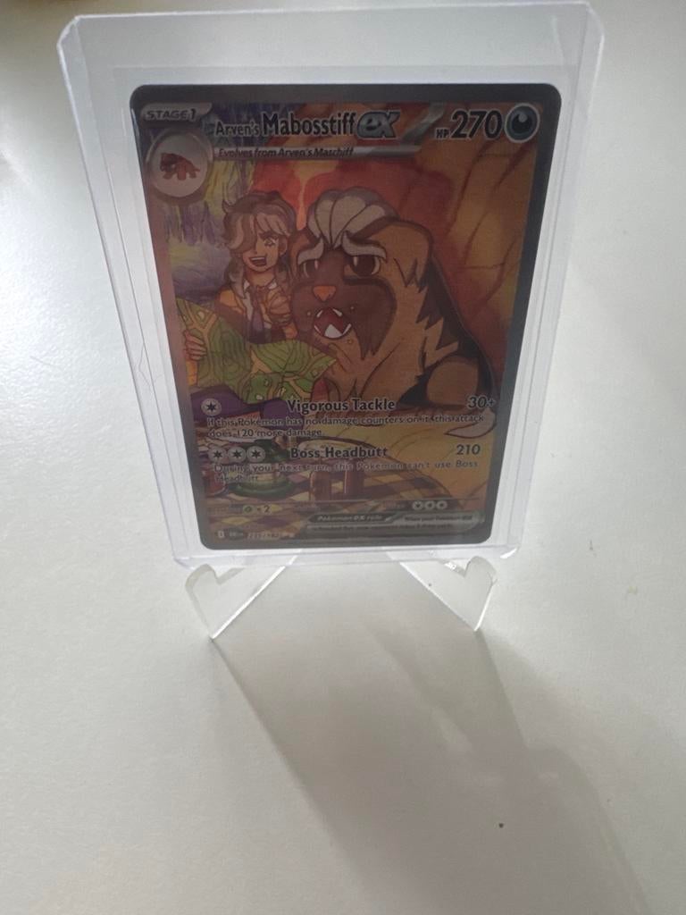 Arven's Mabosstiff ex 235/182 Destined Rivals Pokémon kaart, Ophalen of Verzenden, Zo goed als nieuw, Losse kaart, Foil