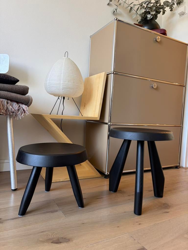 Cassina Charlotte Perriand Tabouret Berger – set van 2, Huis en Inrichting, Stoelen, Ophalen of Verzenden