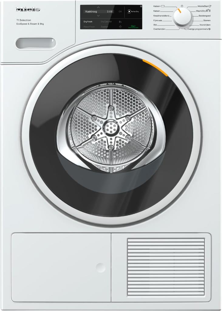 Miele Premium Set: Washing Machine TwinDos& Heat Pump Dryer, Witgoed en Apparatuur, Wasmachines, Ophalen, 1200 tot 1600 toeren