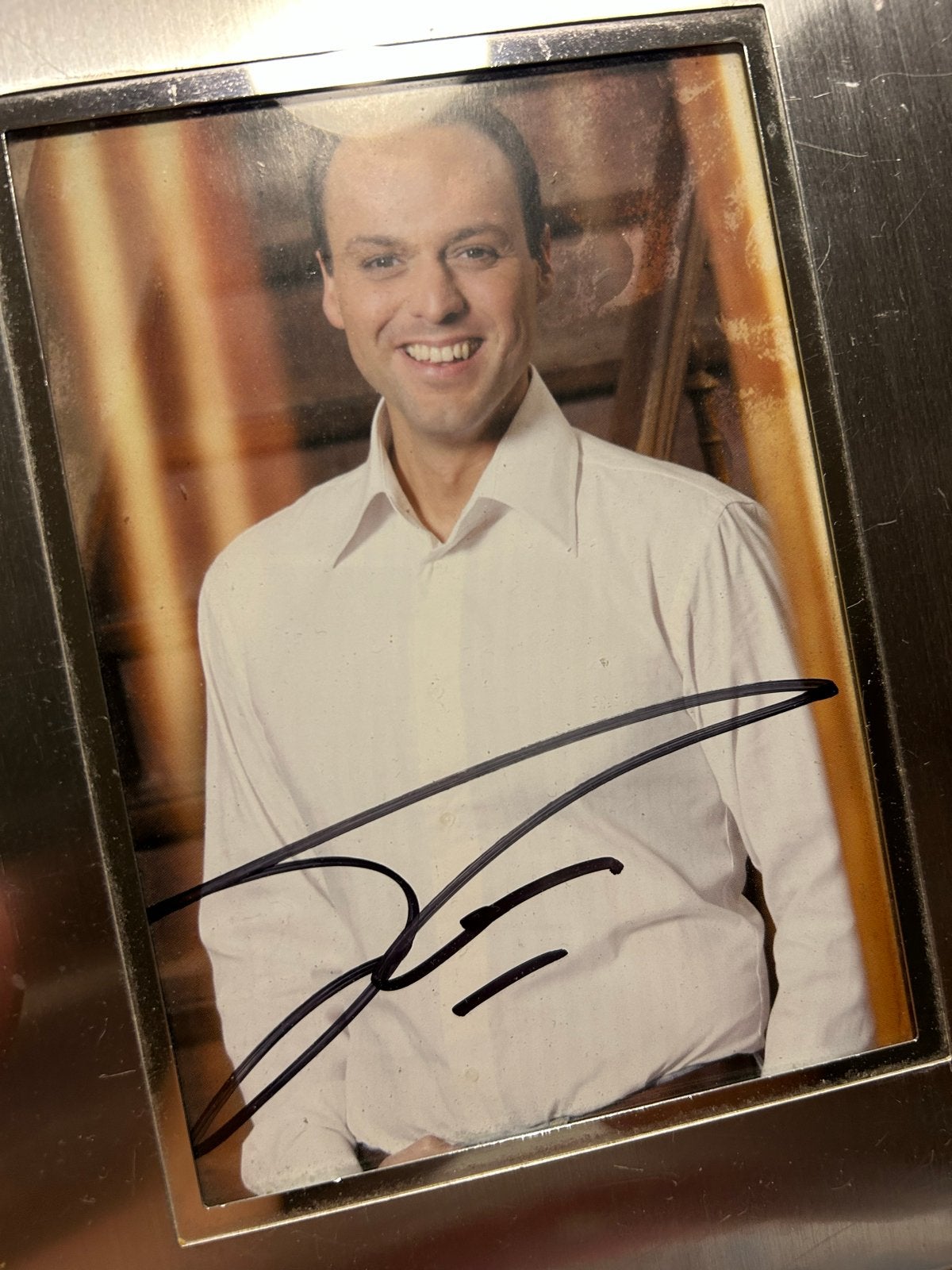 Foto ingelijst met handtekening Frans Bauer, Ophalen of Verzenden, Foto of Kaart