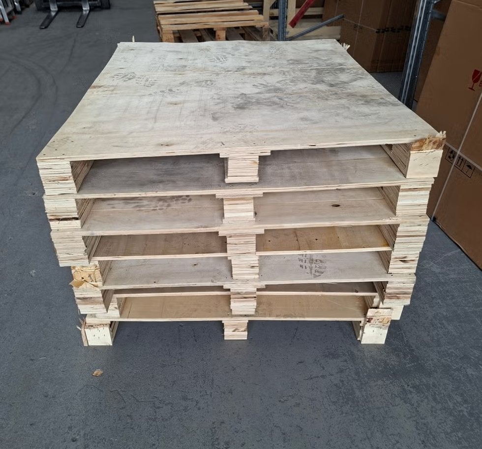 Houten pallets 7 stuks gebruikt, 108cm x 122-143cm, Ophalen, Gebruikt, 50 mm of meer, Pallet