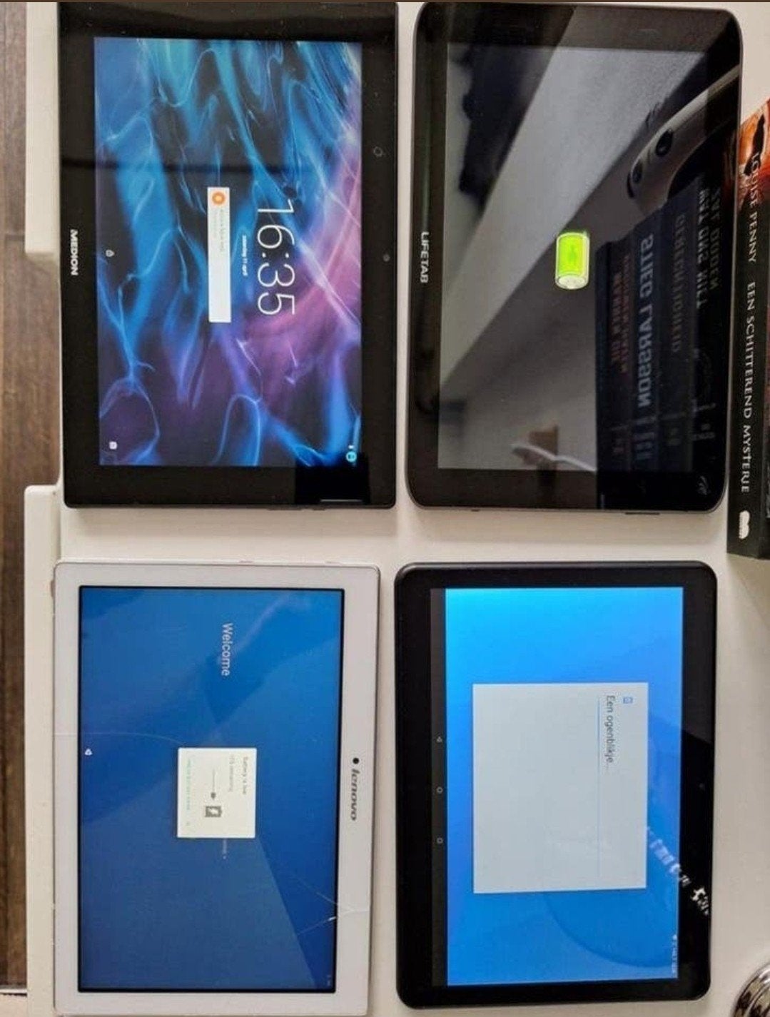 Set van 4 Android tablets voor onderdelen of handige Harry, Ophalen of Verzenden