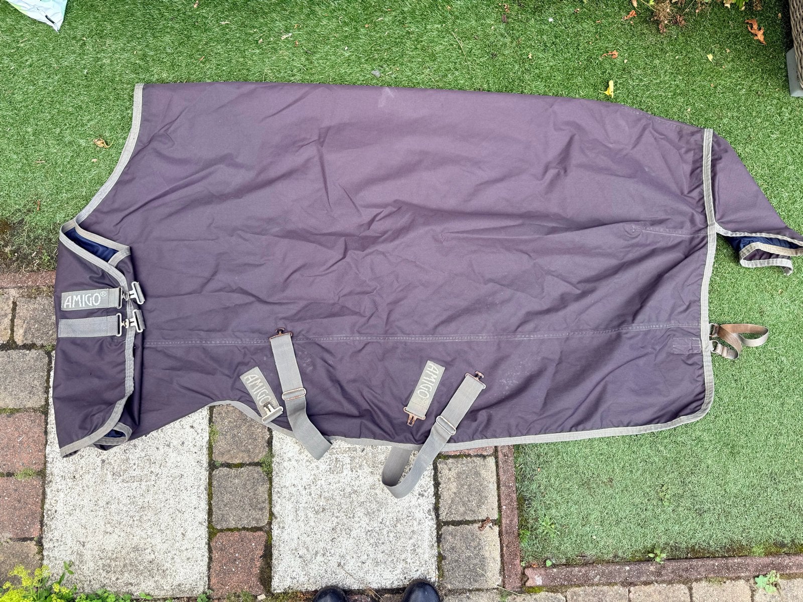 Amigo regendeken mt 6.3 grijs, Dieren en Toebehoren, Paarden en Pony's | Dekens en Dekjes, Gebruikt, Ophalen of Verzenden