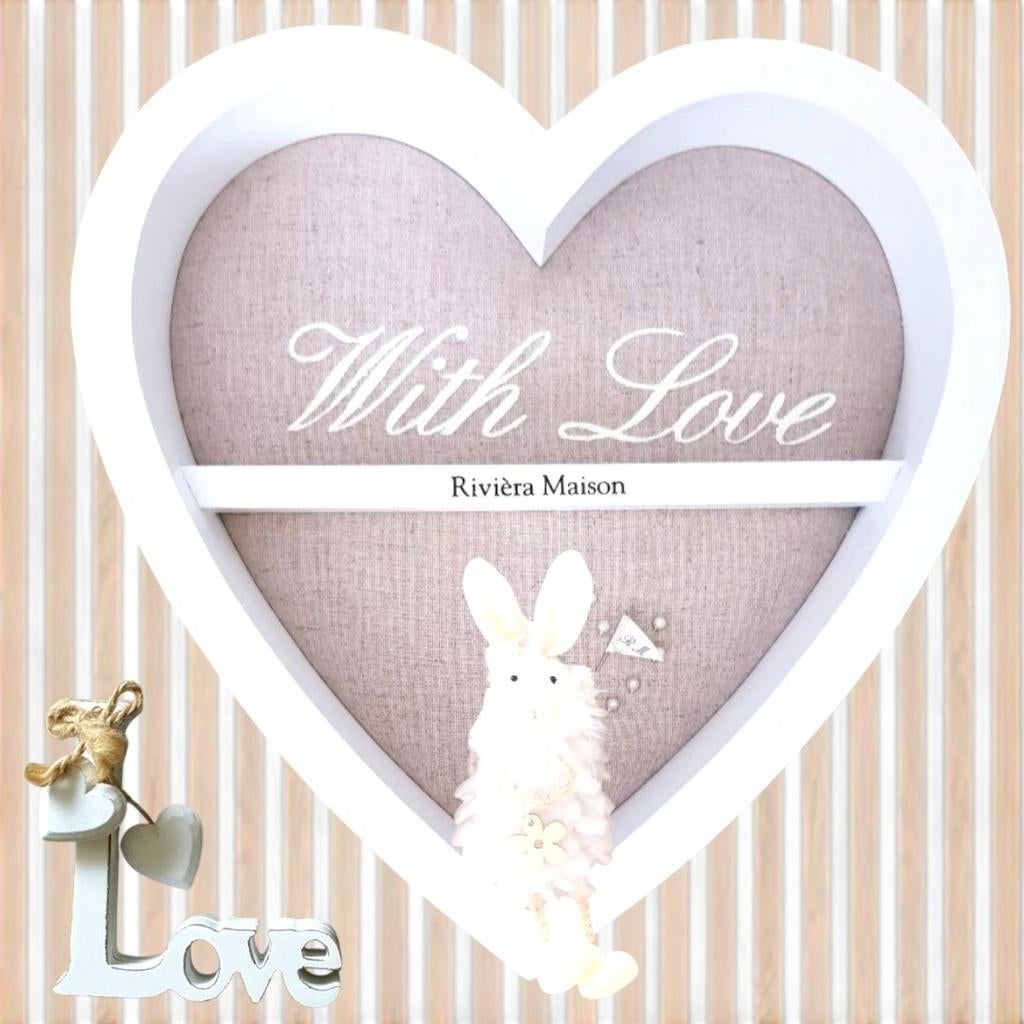 Rivièra maison whit love lijst & lovely bunny, Ophalen of Verzenden