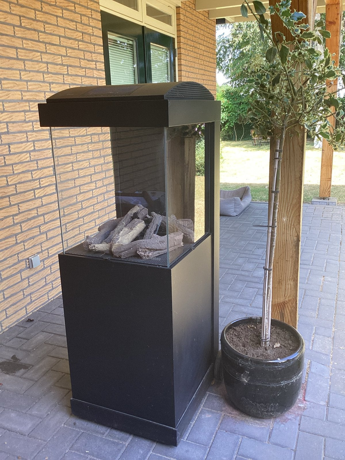 Faber buiten Gashaard (the Buzz) met gasfles en hoes, Ophalen, Gebruikt, Vrijstaande haard, Gashaard