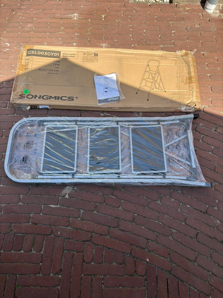 Steel lader/ trap, Doe-het-zelf en Verbouw, Ladders en Trappen, !, !, Ophalen of Verzenden, Zo goed als nieuw