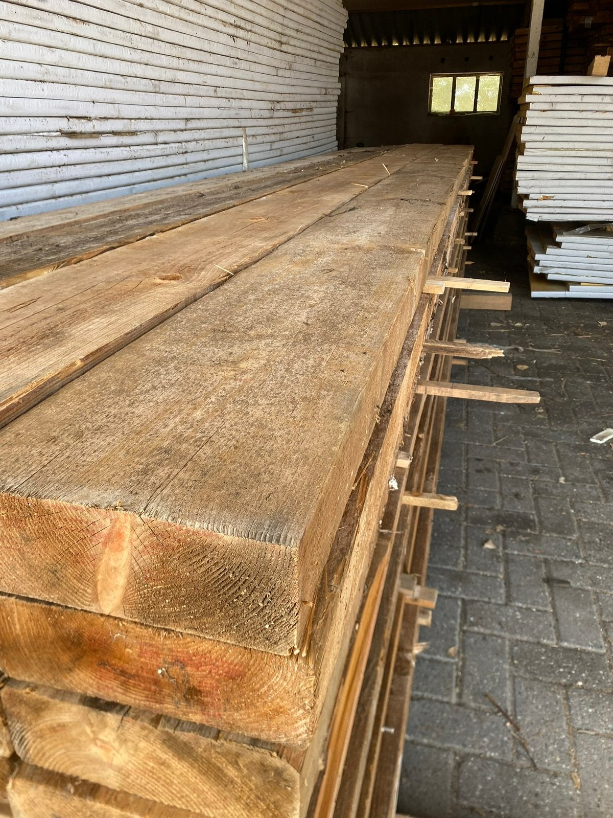 Dak balken 640 cm, Tuin en Terras, Palen, Balken en Planken, Ophalen, Zo goed als nieuw, 250 cm of meer, Balken