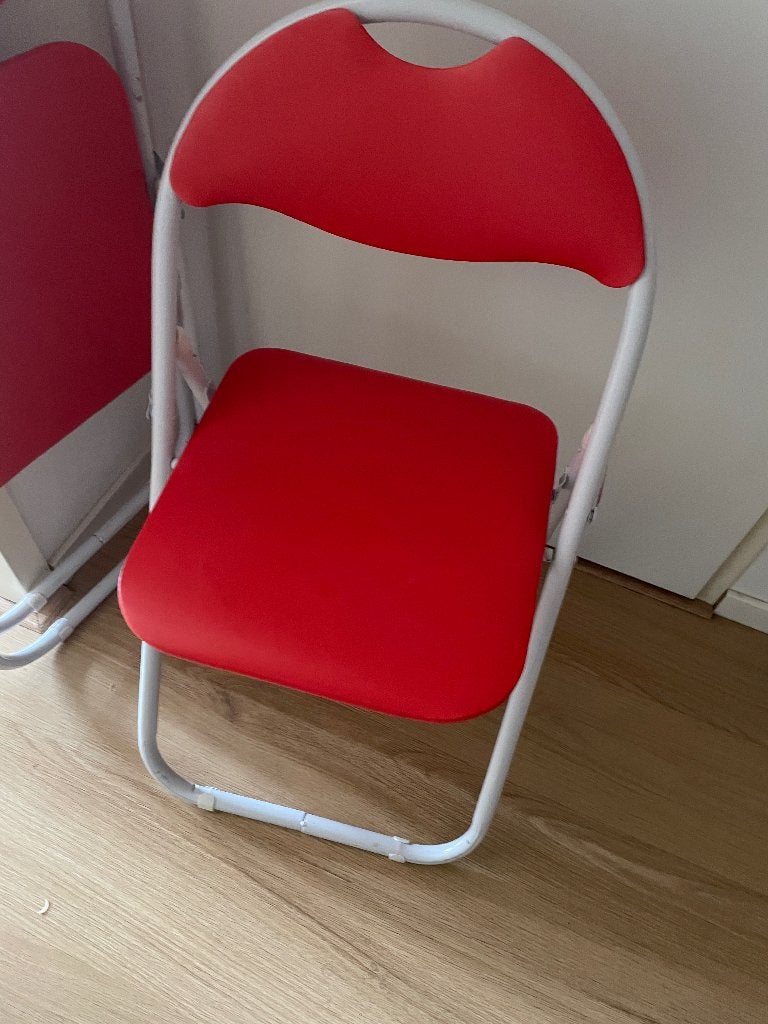 Klapstoeltjes 7x, Ophalen, Gebruikt, Rood, Vijf, Zes of meer stoelen