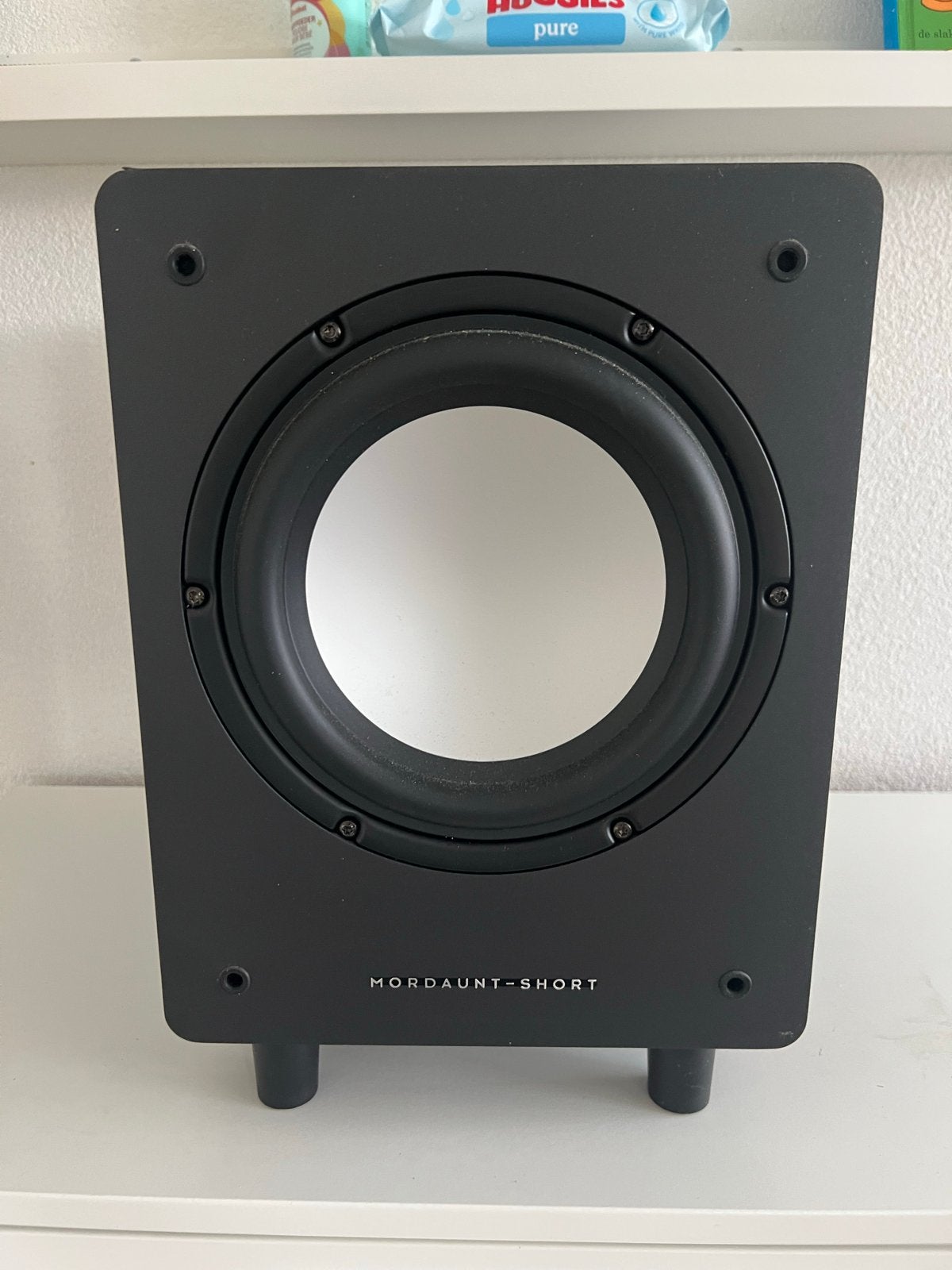 Mordaunt-Short Alumni MS339 actieve subwoofer, Subwoofer, Zo goed als nieuw, Geschikt voor surround/home cinema, Mordaunt Short