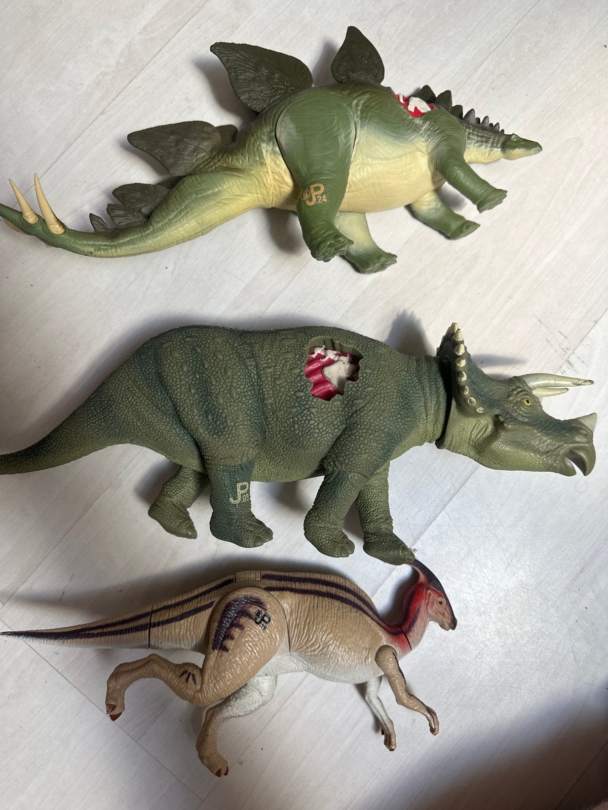 Jurassic Park Dinosaurus Speelgoed Set - Stegosaurus, Tricer, Kinderen en Baby's, Speelgoed | Overig, Ophalen of Verzenden, Gebruikt