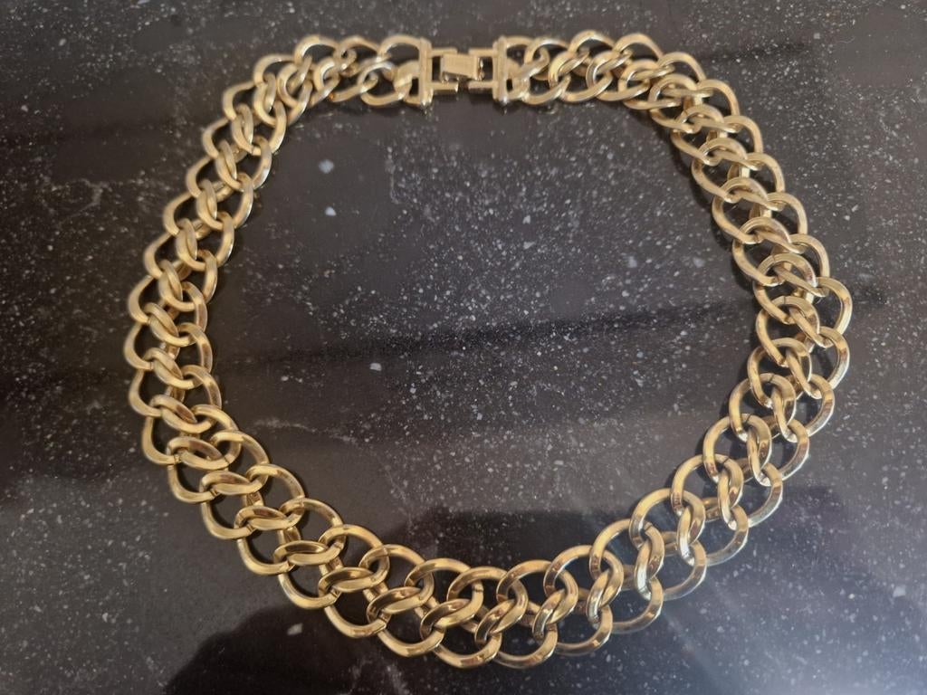 Prachtige zwaar vergulde ketting van Monet, Sieraden, Tassen en Uiterlijk, Antieke sieraden, Verzenden, Overige materialen, Ketting