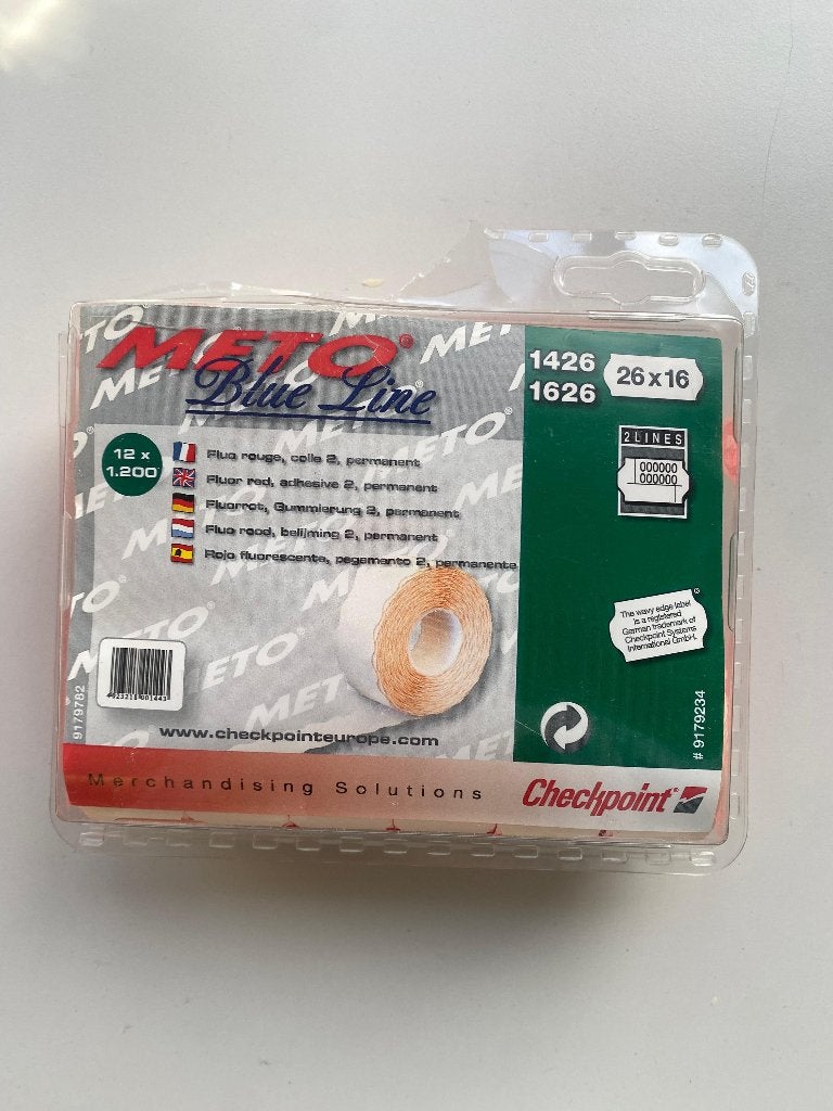 Fel rode labels - 26 x 16 mm, Ophalen of Verzenden, Nieuw, Etiket