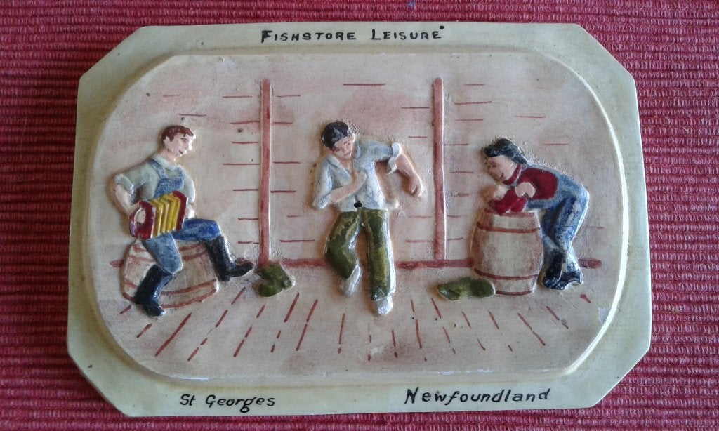 Tegel Newfoundland Canada St George's vissers muziek dans, Ophalen of Verzenden
