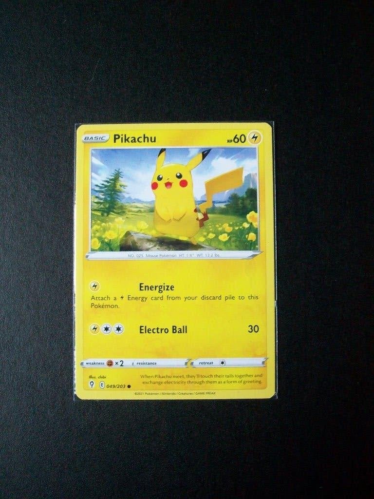 4738. Nieuwe Pokemon Kaart * PIKACHU hp 60 (049/203), Verzenden, Nieuw, Losse kaart