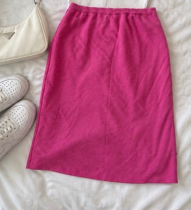 Lucia fuchsia roze wollen midi rok maat 42, Kleding | Dames, Rokken, Maat 42/44 (L), Nieuw, Ophalen of Verzenden, Roze