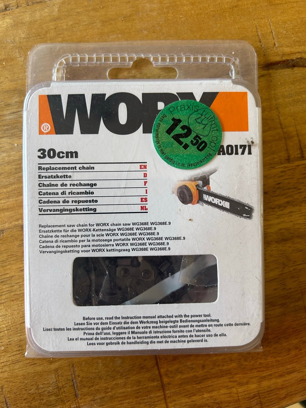 Worx WA0171 Vervangingsketting voor kettingzaag 30cm, Ophalen of Verzenden, Nieuw, Zaag, Overige merken