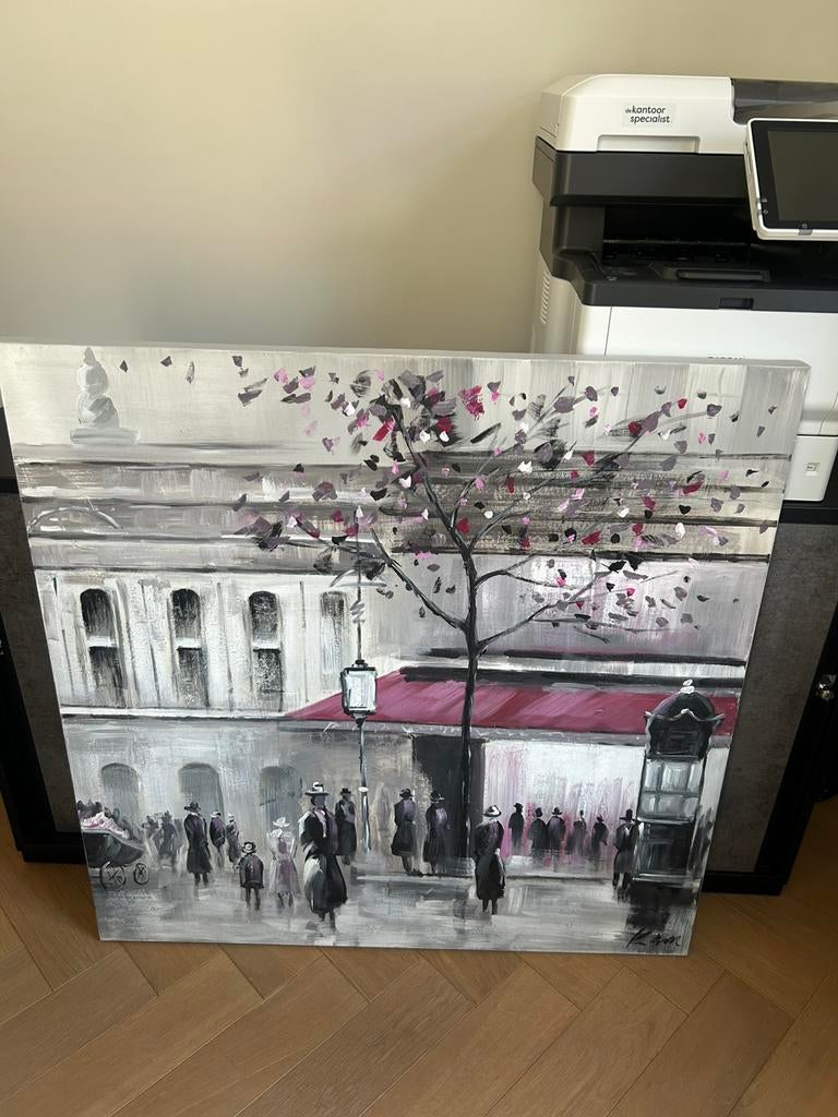 Schilderij op canvas doek., Ophalen, Zo goed als nieuw, Schilderij, 100 tot 125 cm