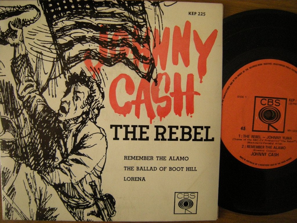 Johnny Cash (The Rebel), Gebruikt, 7 inch, Ophalen of Verzenden, EP