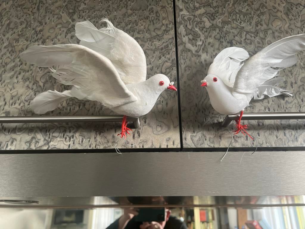 Decoratieve Duiven voor Bruiloft of Feest - Wit, Overige materialen, Overige stijlen, Ophalen of Verzenden, Zo goed als nieuw