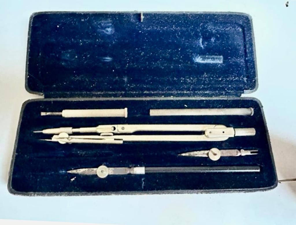 Antieke passerdoos van E.O. Richter & Co., Ophalen of Verzenden