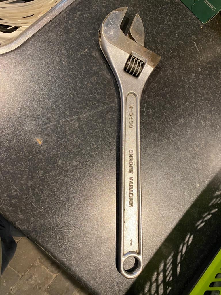 Verstelbare moersleutel (bahco) Chrome Vanadium H-0450 45 cm, Ophalen of Verzenden, Gebruikt