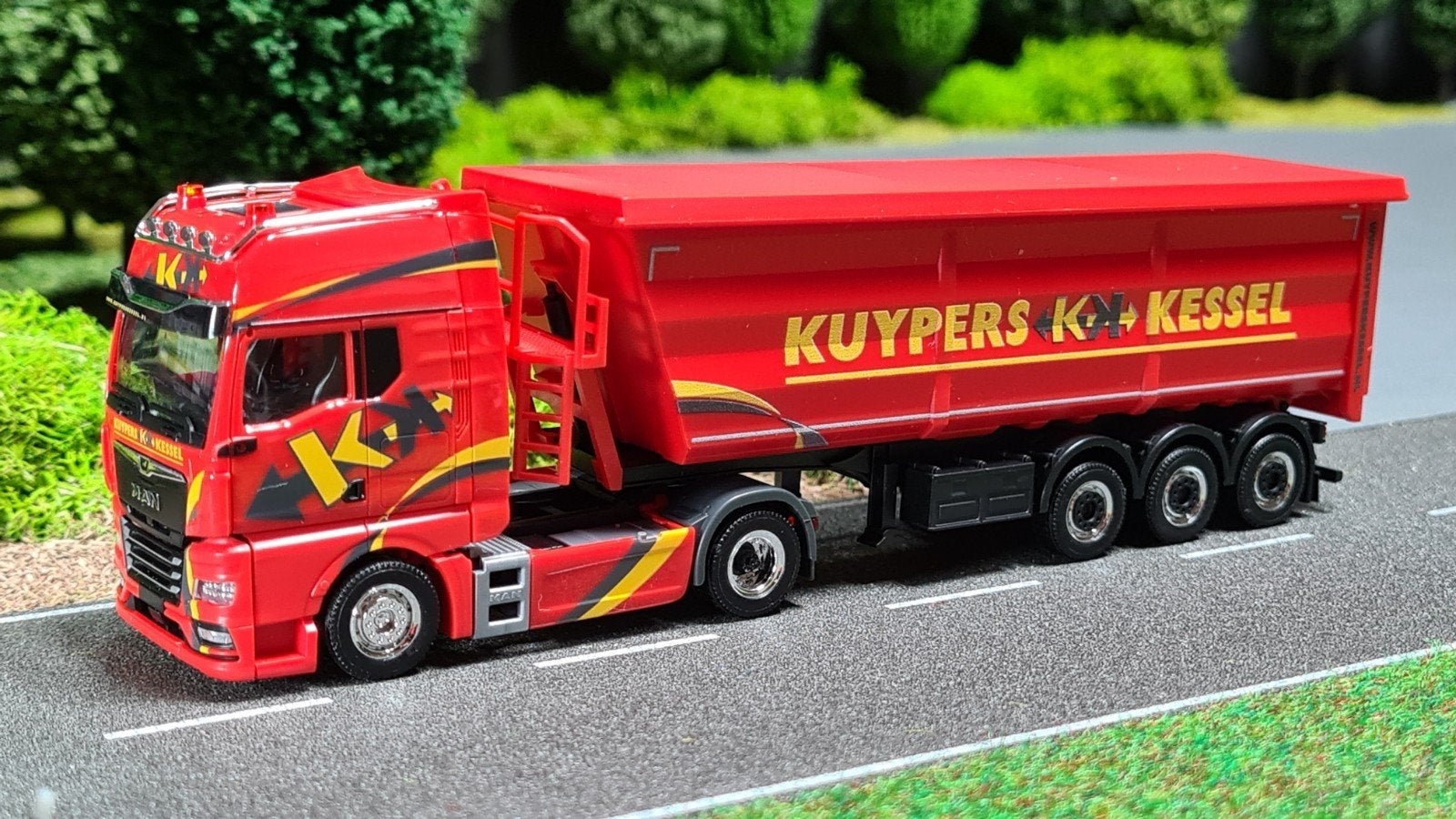 144 Herpa 1:87 Kuypers Kessel MAN TGX kippertrailer, Ophalen of Verzenden, Nieuw, Bus of Vrachtwagen, Herpa