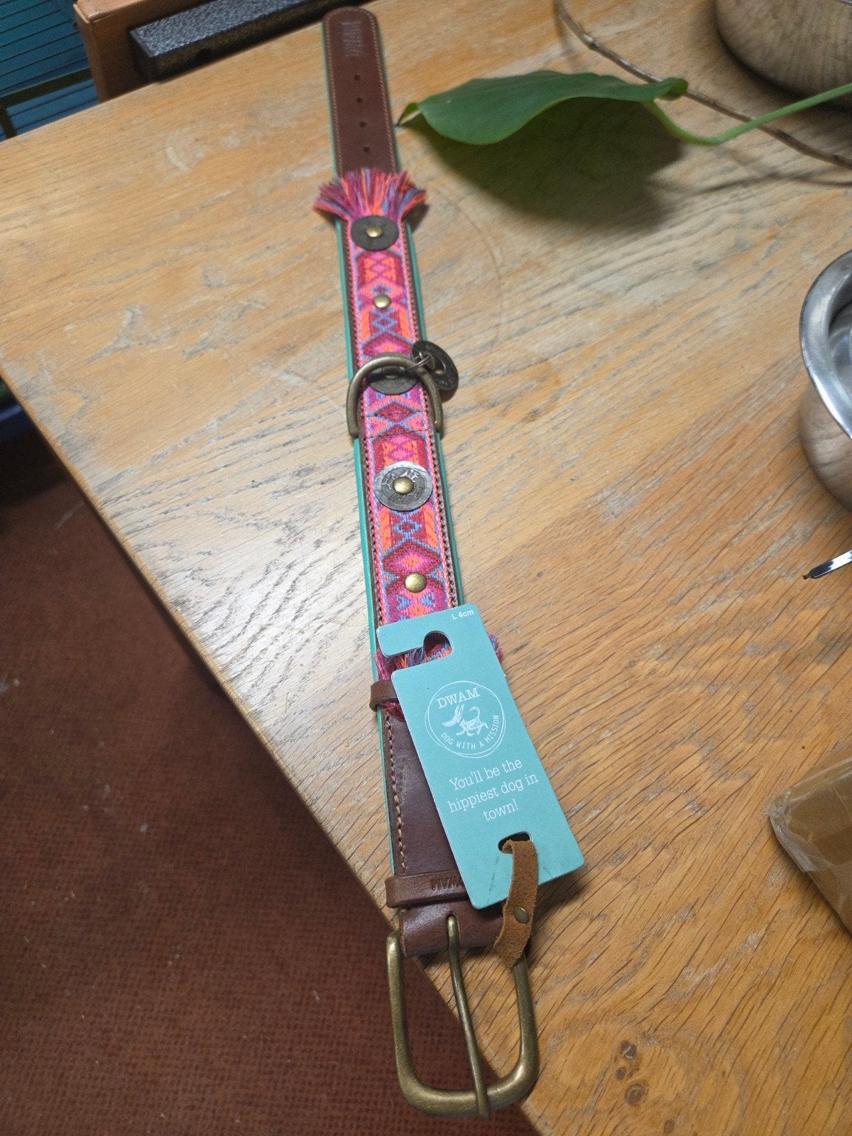 DWAM boho rosa hondenhalsband maat L4, Verzenden, Nieuw