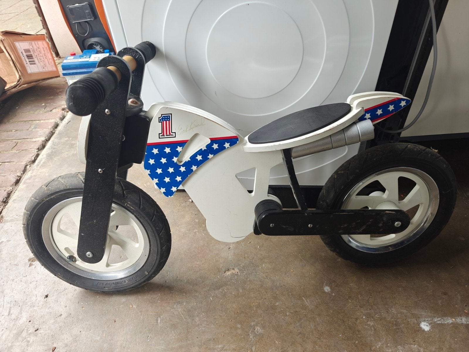 Leuke evil knievel  houten loop fiets, Fietsen en Brommers, Minibikes, Midibikes en Pitbikes, Ophalen, Gebruikt, Overige typen