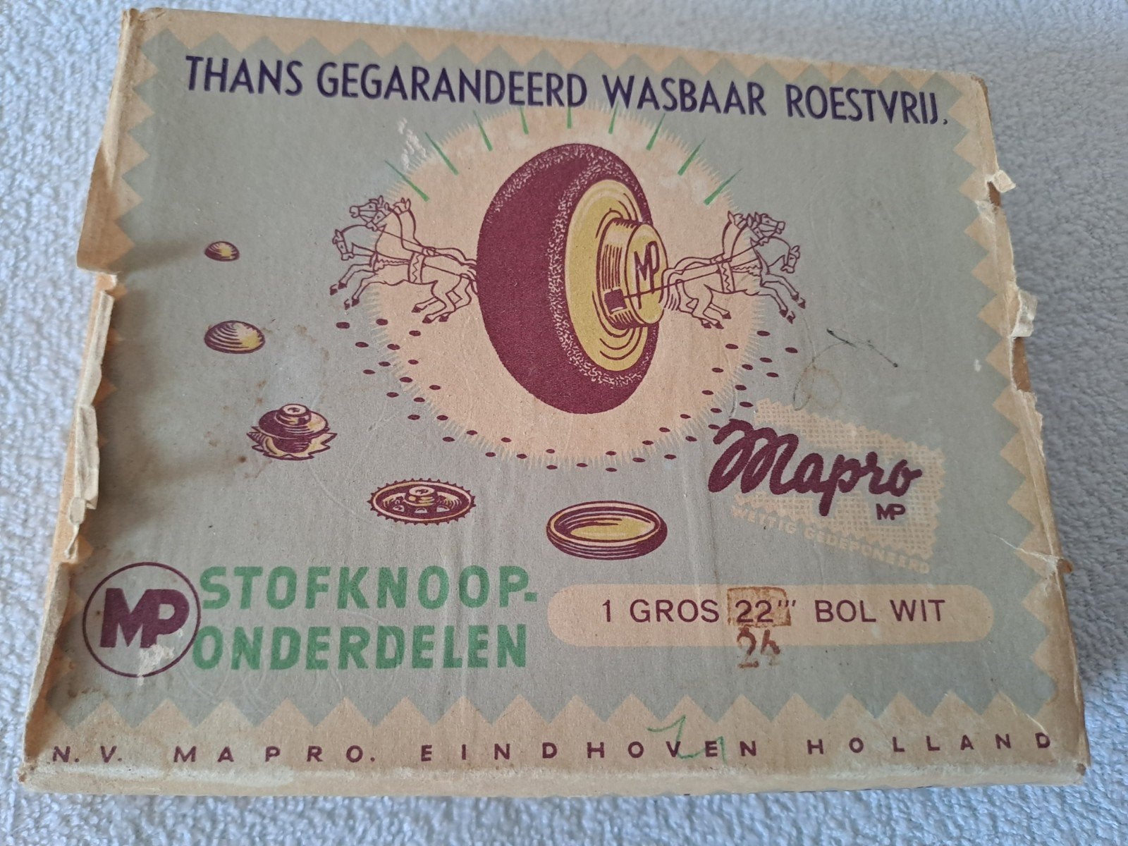 Mapro stofknooponderdelen ongebruikt jaren 60?, Ophalen of Verzenden, Nieuw, Knoop of Knopen
