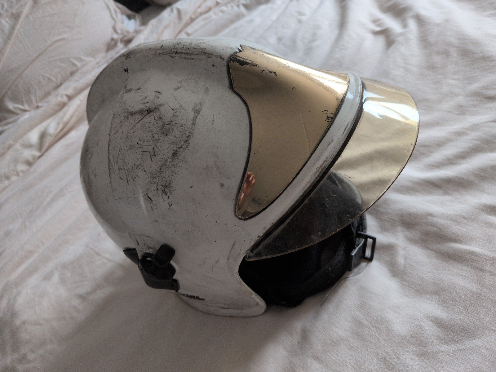 Vintage Vrijwillige Brandweer Helm - Gebruikt, Ophalen, Gebruikt