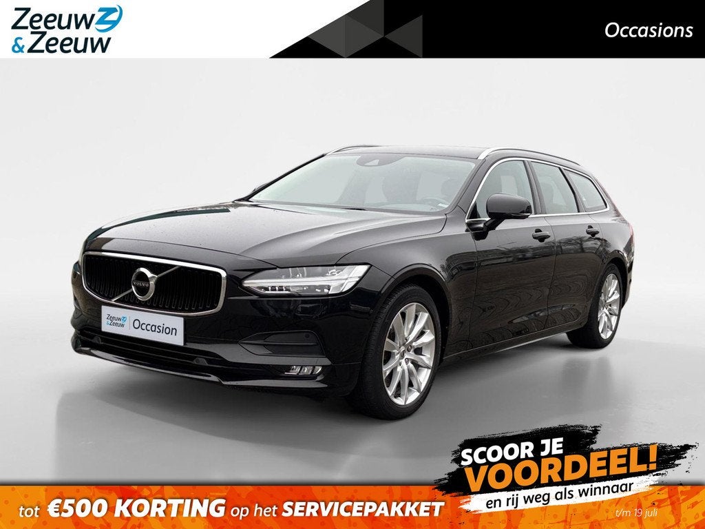 Volvo V90 2.0 T4 Momentum | LEDER | CAMERA | TREKHAAK | DEAL, Auto's, Volvo, 12 maanden, Euro 6, 93 €/maand, 750 kg