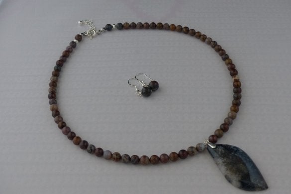 PIETERSIET ketting/oorhanger-set, Overige kleuren, Nieuw, Ophalen of Verzenden, Met edelsteen