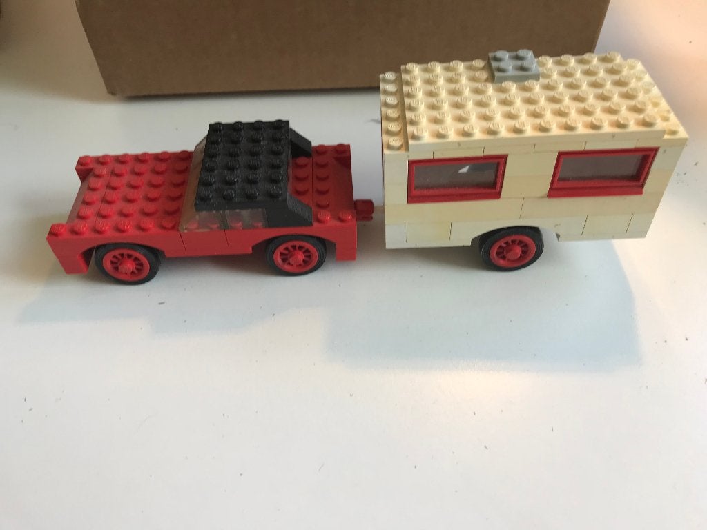 Lego auto met caravan 379, Gebruikt, Overige thema's, Lego, Overige typen