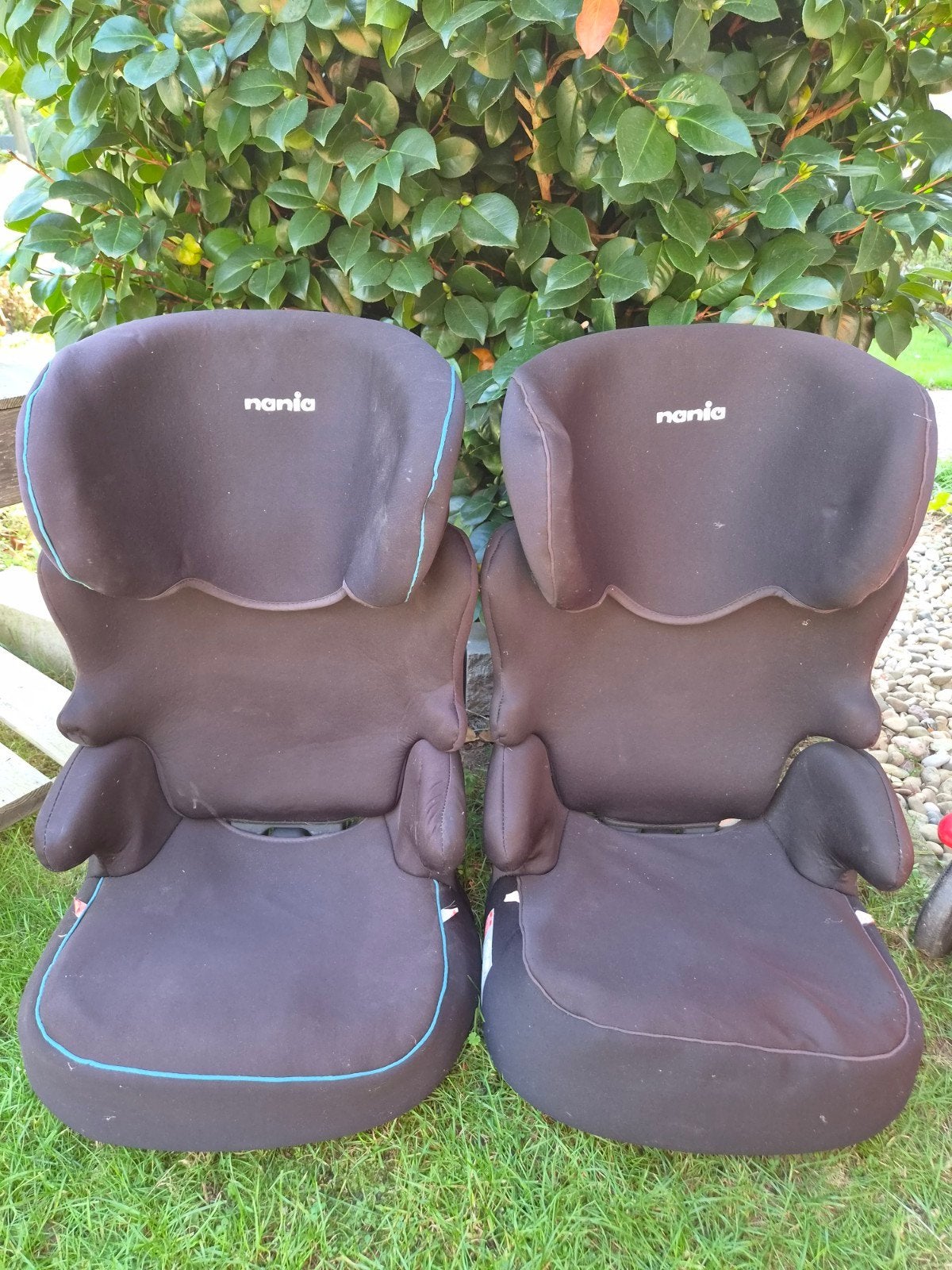 2 stuks Nania stoelverhoger met verstelbare hoofdsteun, Overige merken, Verstelbare rugleuning, Ophalen of Verzenden, 9 t/m 36 kg