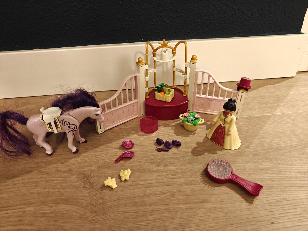 Playmobil Prinsessen Paardenstal met Prinses en Paard (6855), Ophalen, Gebruikt, Complete set, Overige typen