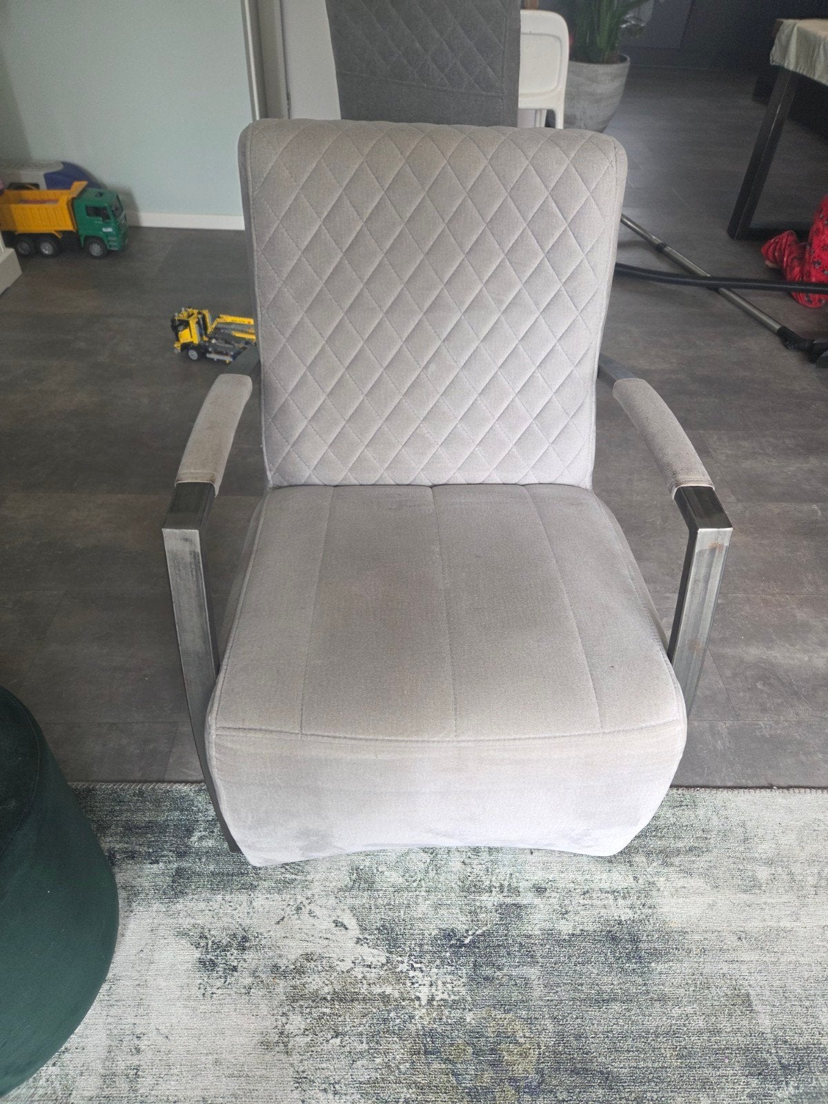 Fauteuil knight glossy grey, Ophalen, Grijs, Metaal, Twee