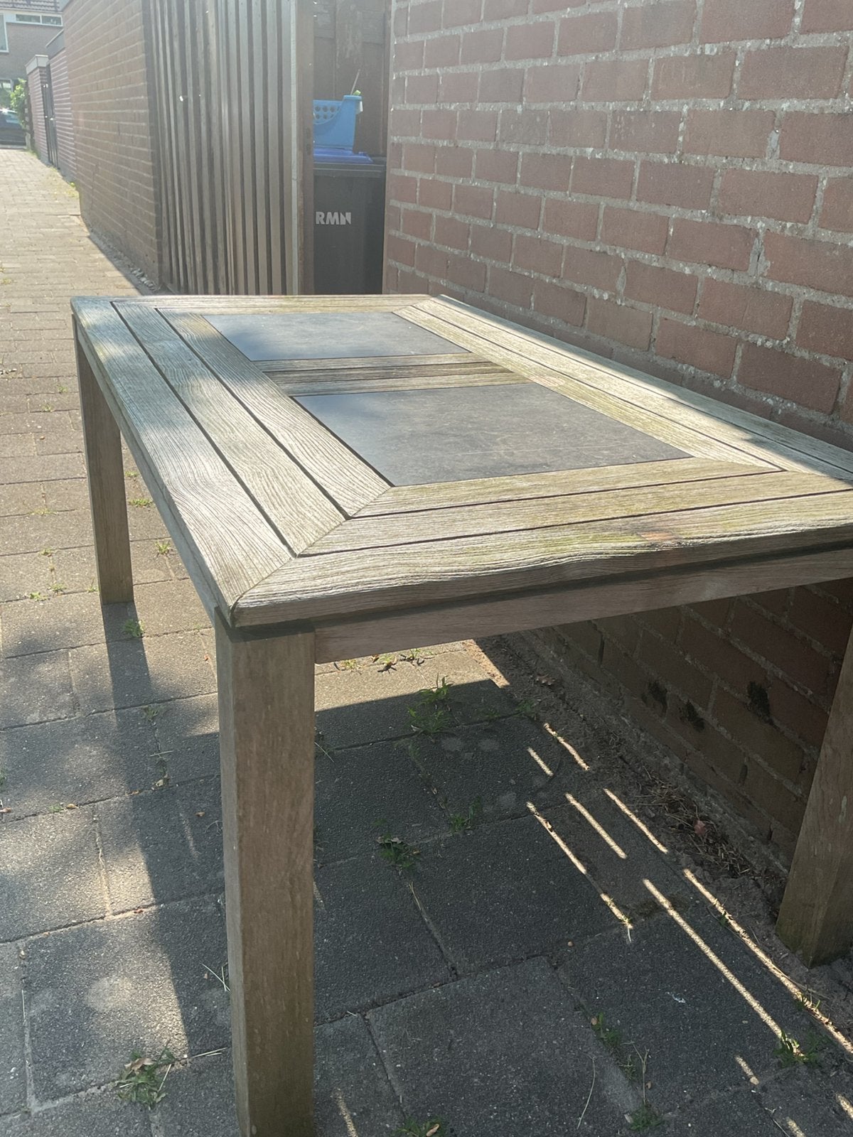Gratis teakhouten tuintafel, Ophalen, Gebruikt, Rechthoekig, Teakhout