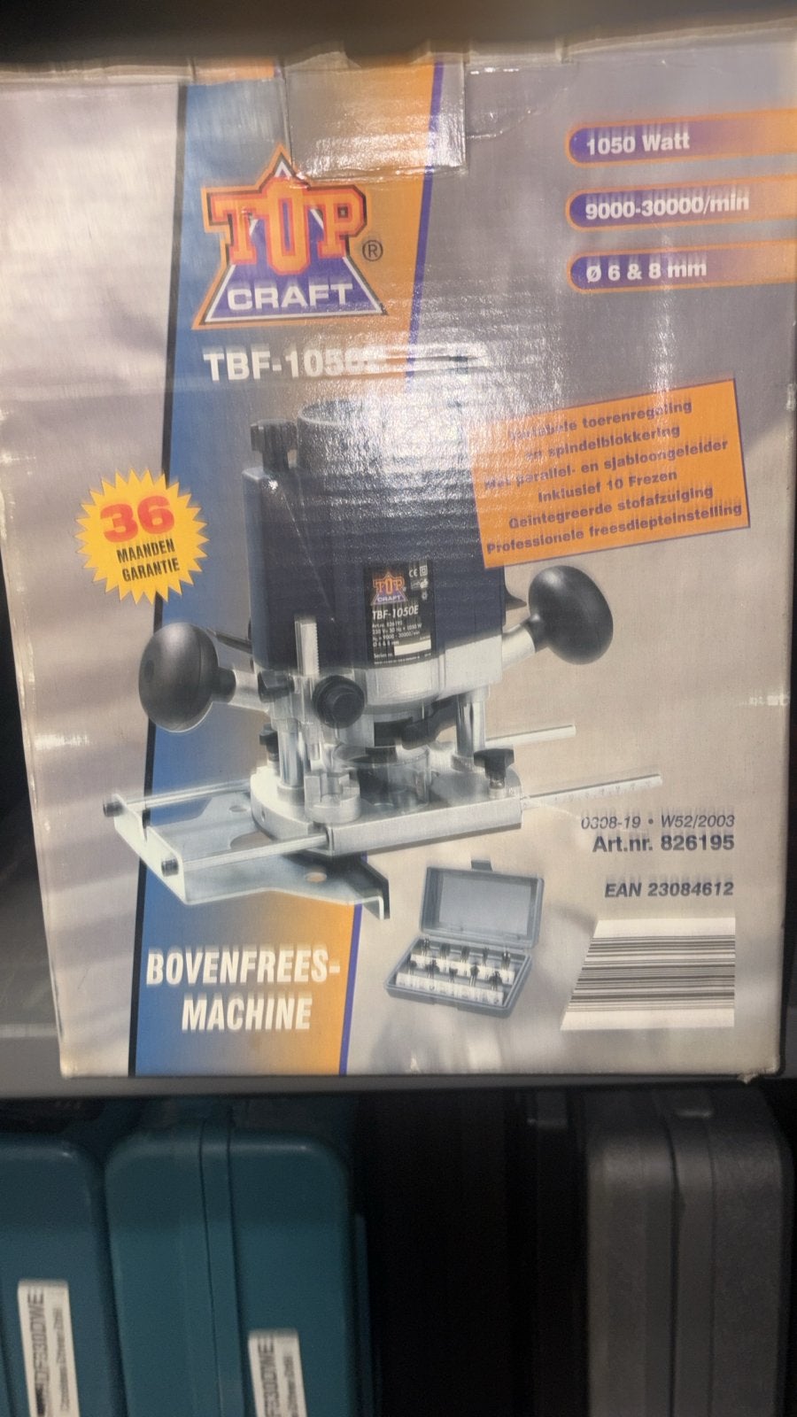 Top Craft Bovenfreesmachine TBF-1050E - 1050W, Ophalen of Verzenden, Nieuw, Elektrisch, Bovenfrees